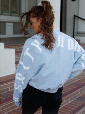 NWT 3XL SALTY HONEY HOOPS CREWNECK: GRAY